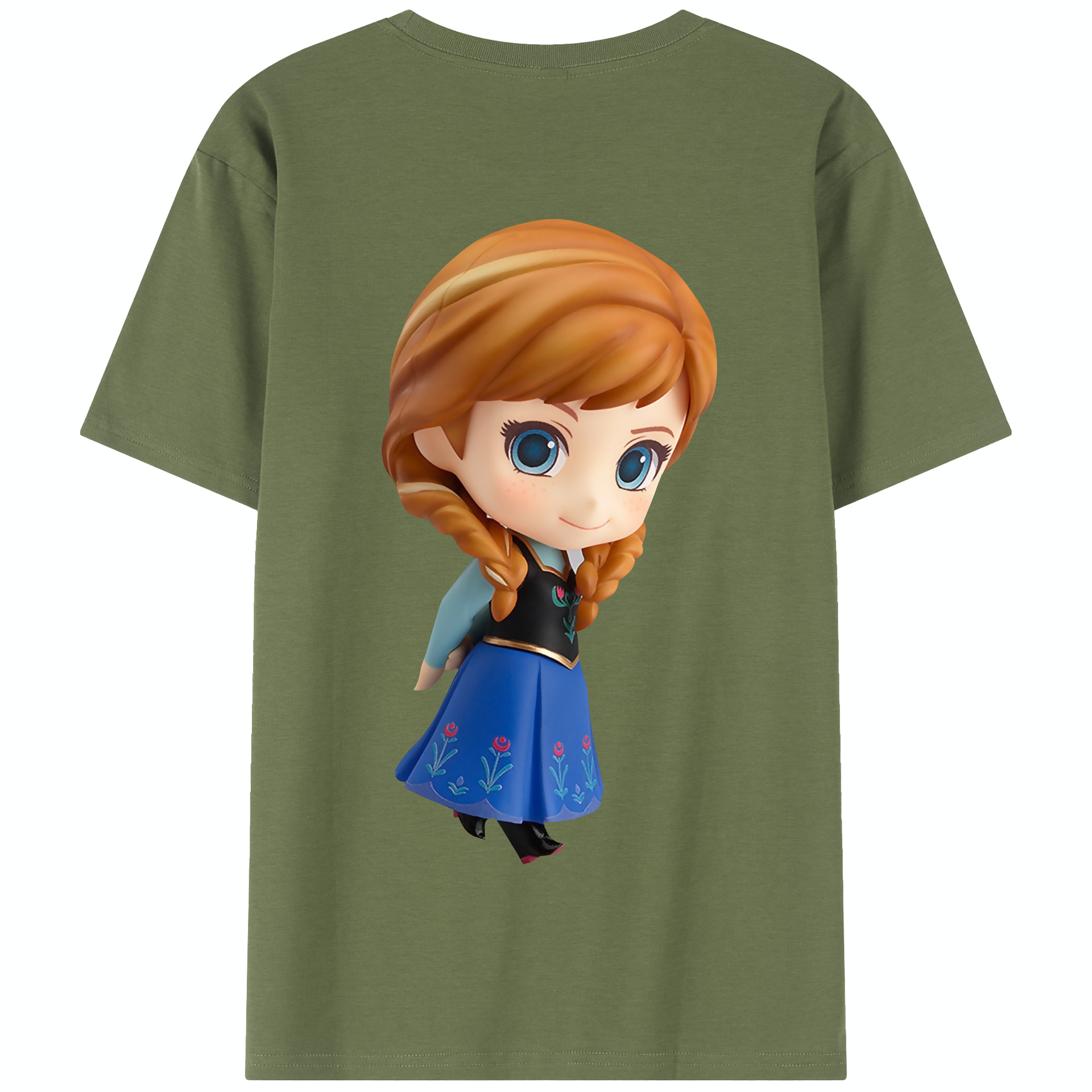 （画像用） アナと雪の女王 アンナ エルサ Frozen Anna Elsa 綿100％半袖Tシャツ（背面プリント）